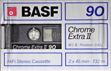 Compact Cassette BASF Chrome Extra II 90 "Small Window" Type II Chrome 1987 Europe