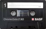 Compact Cassette BASF Chrome Extra II 90 "Small Window" Type II Chrome 1987 Europe