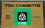 Compact Cassette TDK SD 30 "C-30SD" Type I Normal 1972 USA