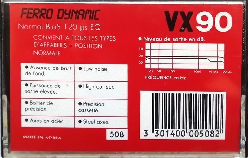 Compact Cassette Voxman VX 90 Type I Normal 1986 Worldwide