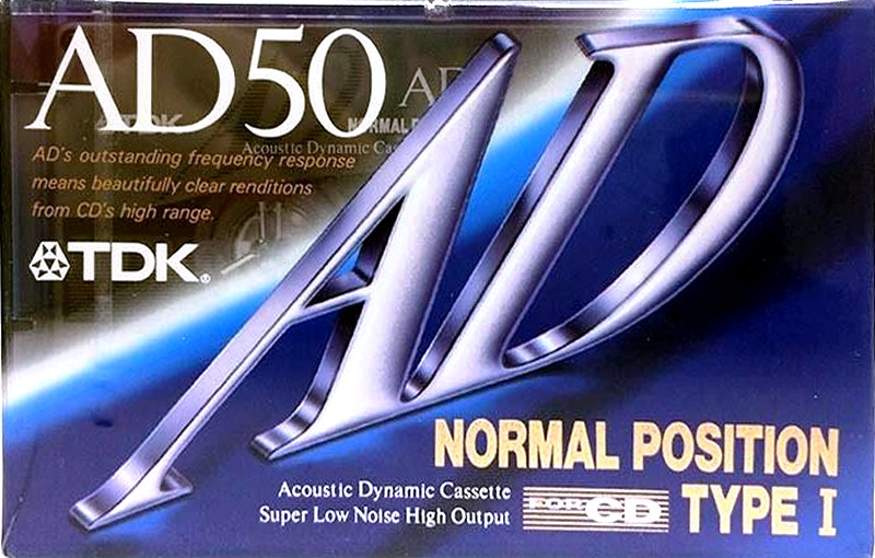 Compact Cassette TDK AD 50 "AD-50A" Type I Normal 1992 Japan