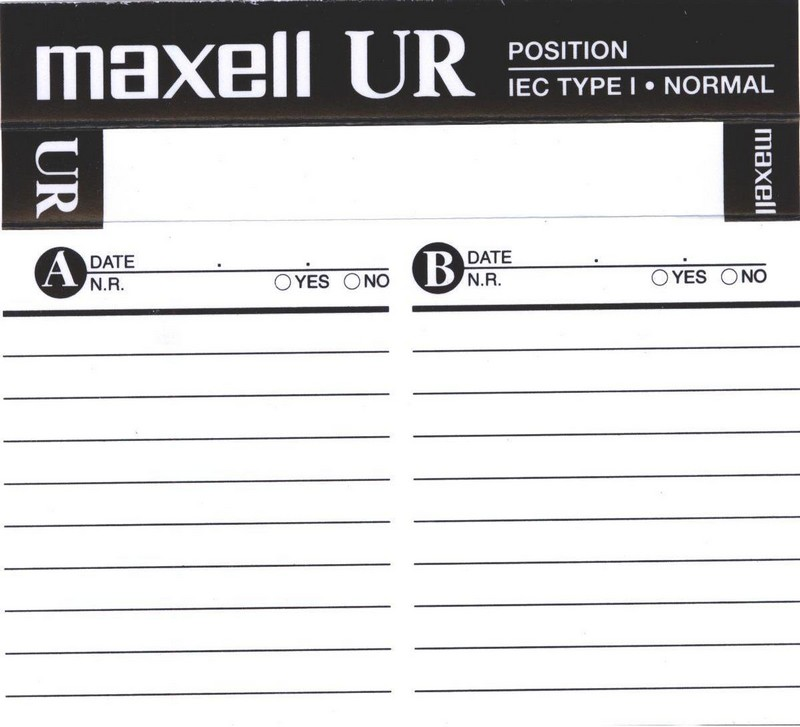 Compact Cassette Maxell UR 120 Type I Normal 2000 North America