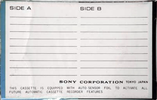 Compact Cassette Sony 30 "CDE-31" Demonstration Tape 1969 Japan