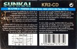 Compact Cassette Sunkai KR2-CD 60 Type II Chrome 1991 Europe