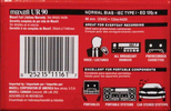 Compact Cassette Maxell UR 90 Type I Normal 2002 North America