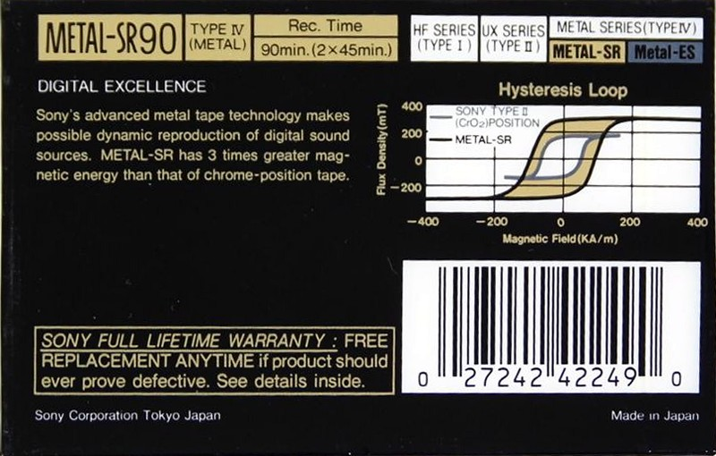Compact Cassette: Sony  - Metal SR 90