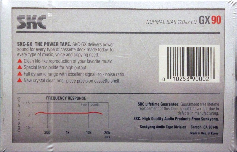 Compact Cassette: Sunkyong Magnetic Limited (SKM) SKC - GX 90