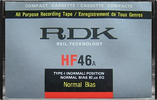 Compact Cassette RDK 46 Type I Normal 1984 Hong Kong