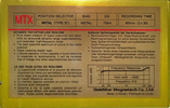 Compact Cassette Goldstar MTX 60 Type IV Metal 1986 Europe