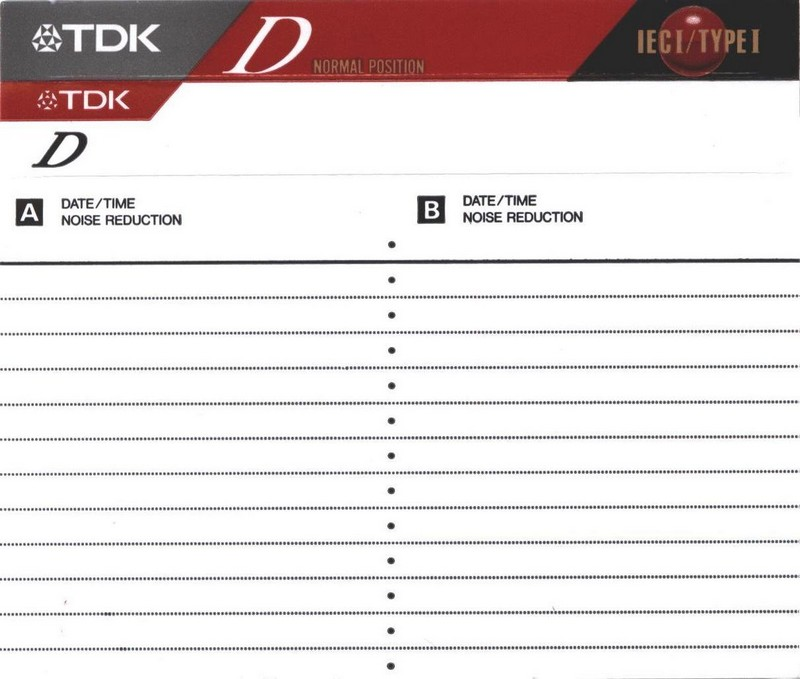 Compact Cassette: TDK  - D 90