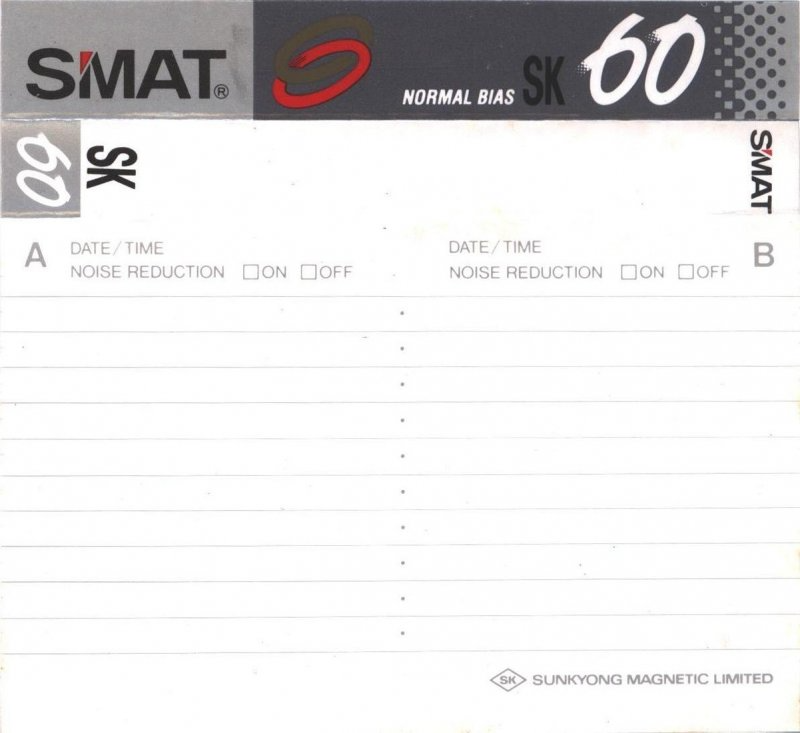 Compact Cassette: Sunkyong Magnetic Limited (SKM) Smat - SK 60