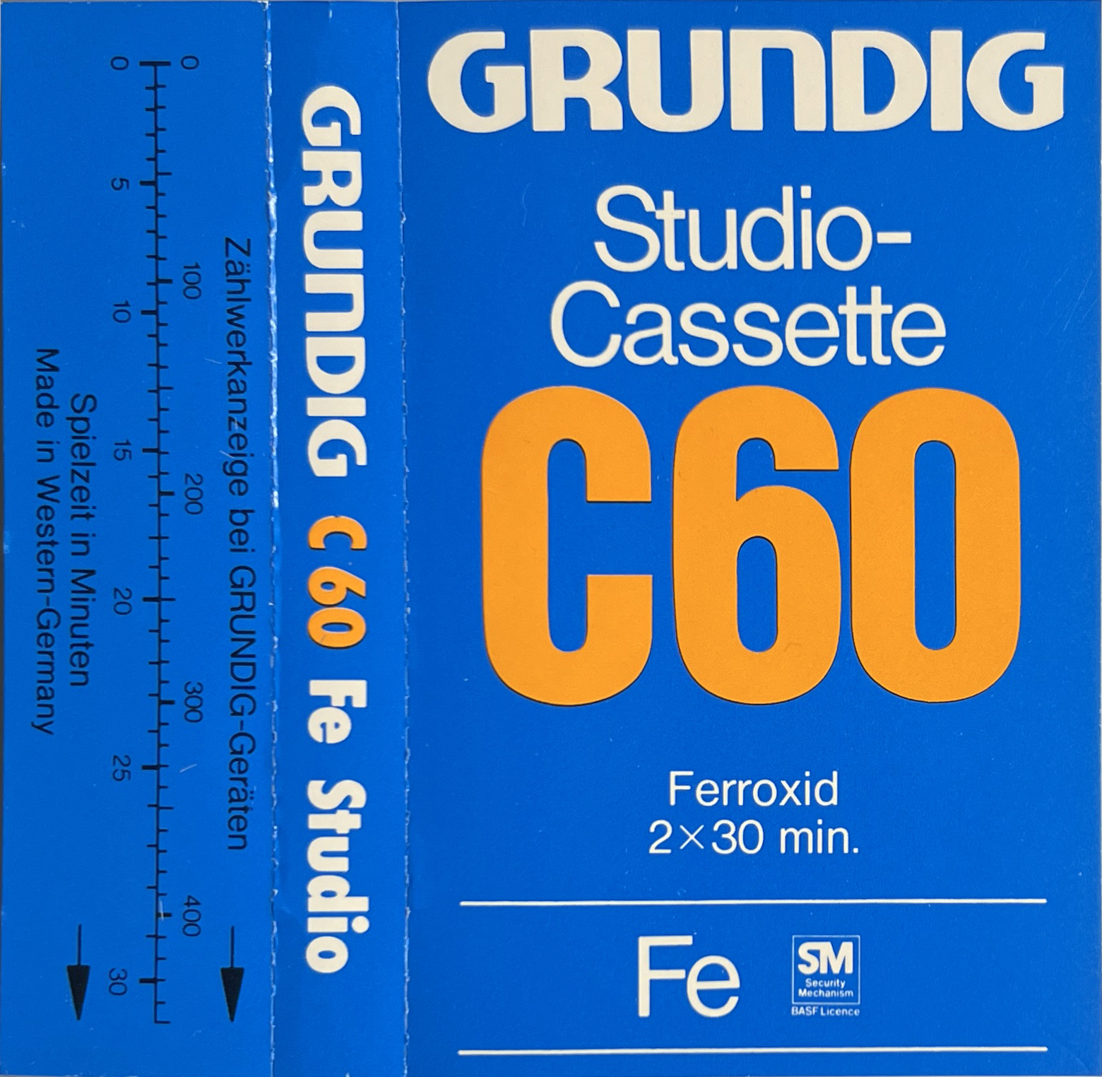 Compact Cassette Grundig Studio-Cassette 60 Type I Normal 1979 Germany