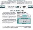 Compact Cassette Vision SH 60 Type I Normal 1982 Europe