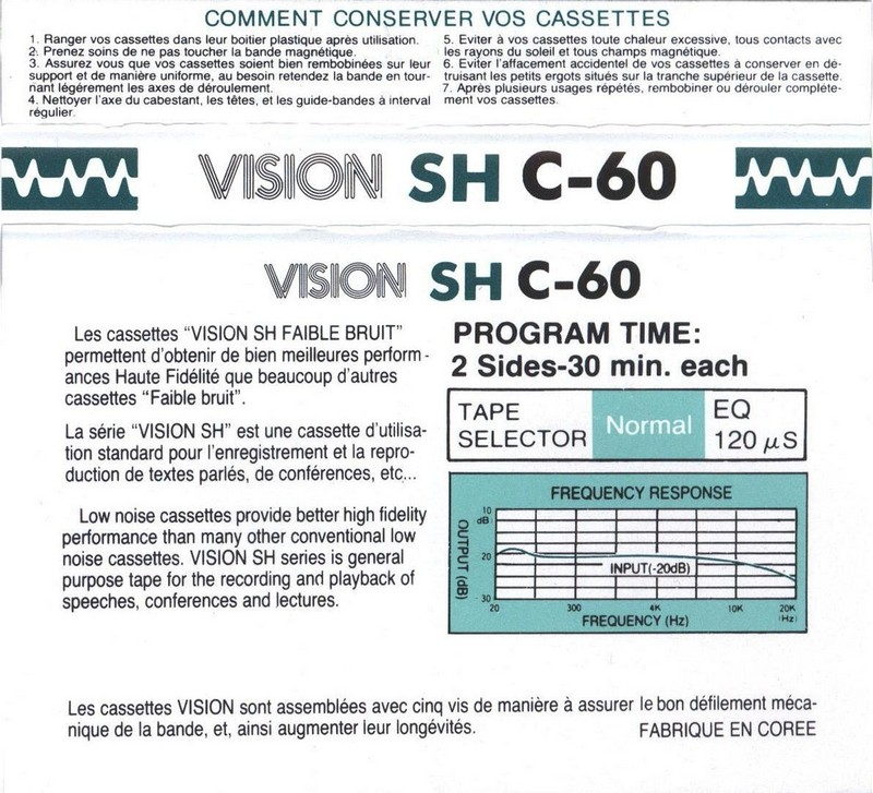 Compact Cassette: Saehan Vision -  60