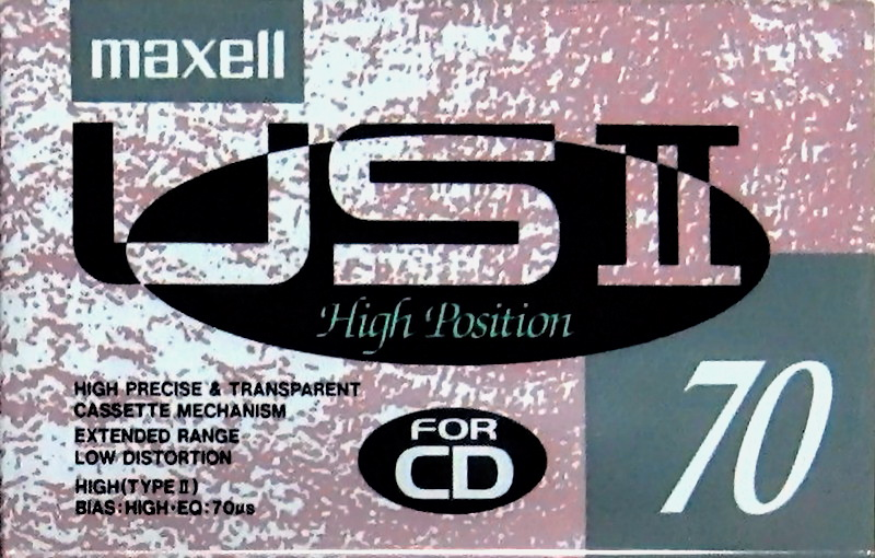 Compact Cassette Maxell US 70 "USII 70" Type II Chrome 1990 Japan