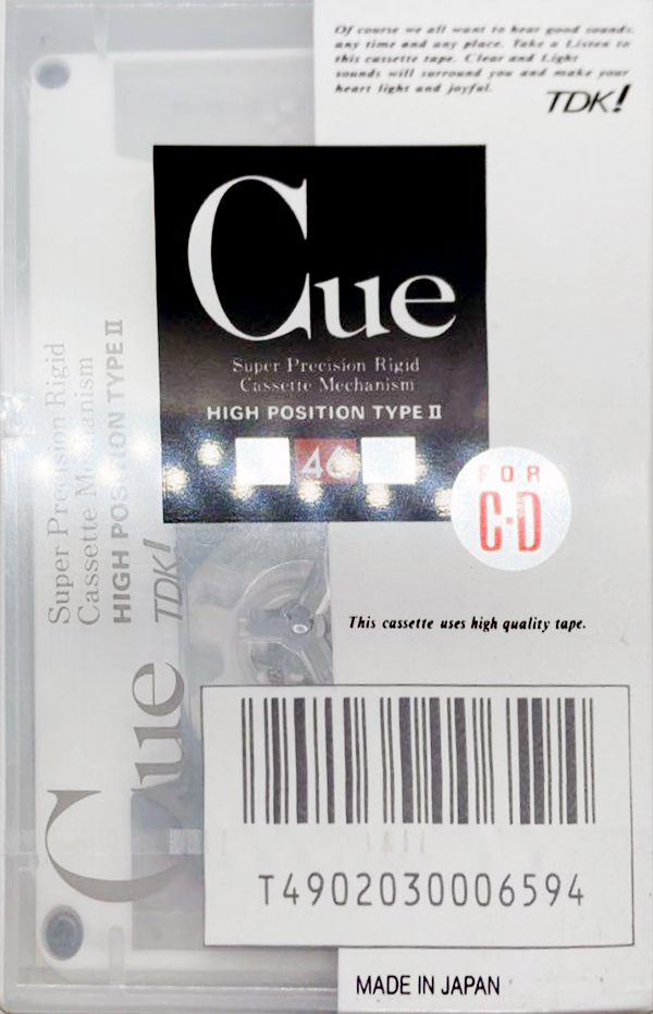 Compact Cassette TDK CUE 46 "CUE-46WK" Type II Chrome 1990 Japan