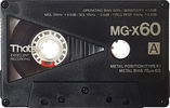 Compact Cassette Thats MG-X 60 Type IV Metal 1989 Europe