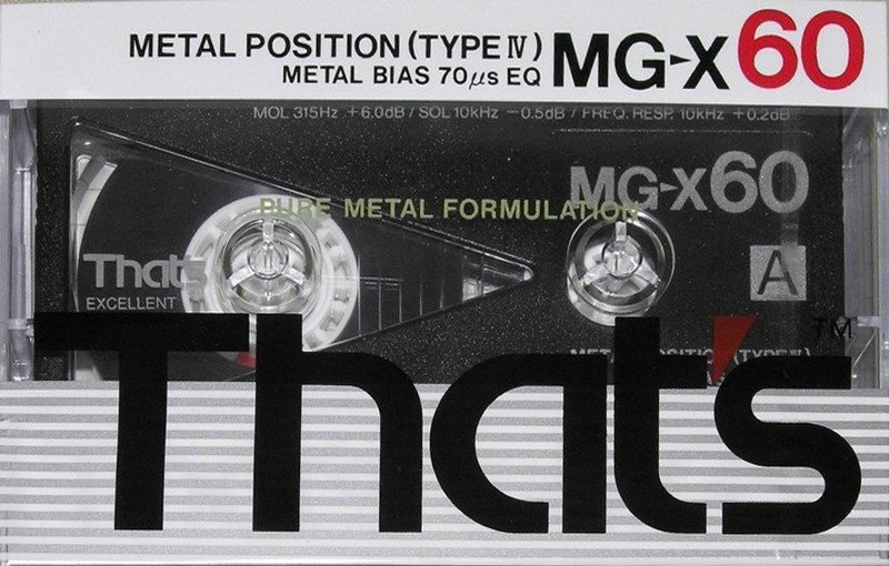 Compact Cassette Thats MG-X 60 Type IV Metal 1989 Europe
