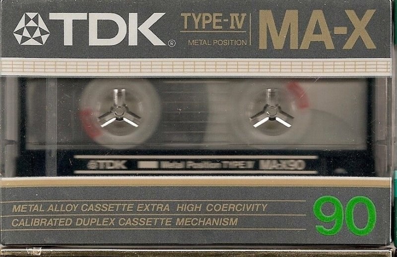 Compact Cassette TDK MA-X 90 Type IV Metal 1986 Australia, Europe