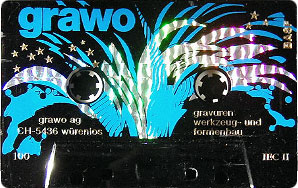 Compact Cassette BASF 100 "grawo CH-5436" Type II Chrome Germany