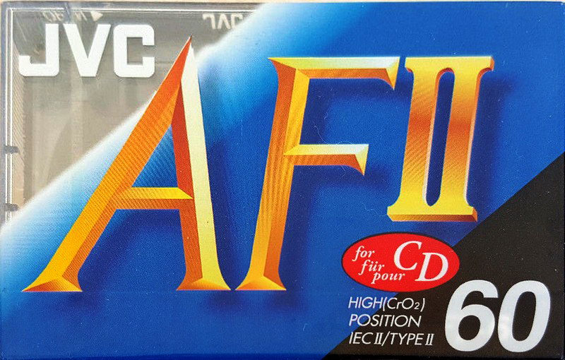 Compact Cassette JVC AFII 60 "AF2-60B" Type II Chrome 1992 North America