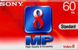 Video8, Hi8, Digital8 Sony MP 60 "P5-60MP3" Type I Normal 1993 Worldwide