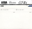 Compact Cassette AXIA GT-IIx 60 "GT-2x W 60" Type II Chrome 1989 Japan