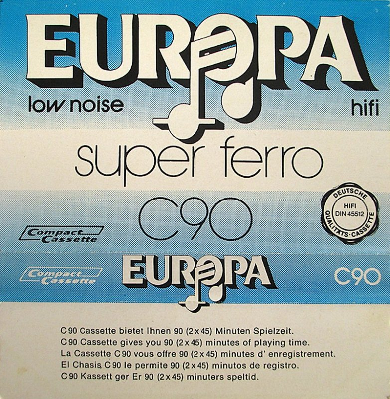 Compact Cassette Europa 90 Type I Normal Europe
