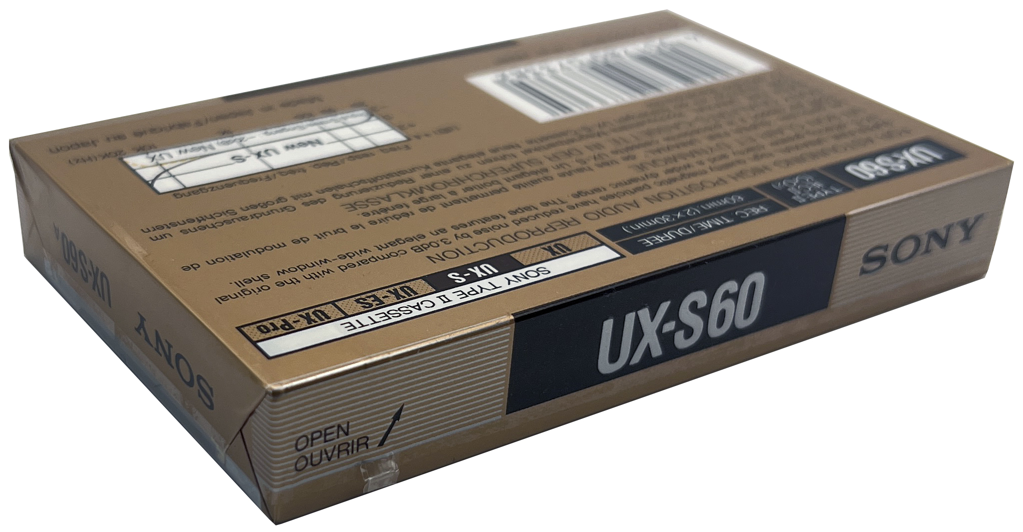 Compact Cassette Sony UX-S 60 Type II Chrome 1988 Europe