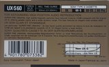 Compact Cassette Sony UX-S 60 Type II Chrome 1988 Europe