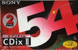 2 pack Sony CDix II 54 Type II Chrome 1995 Japan