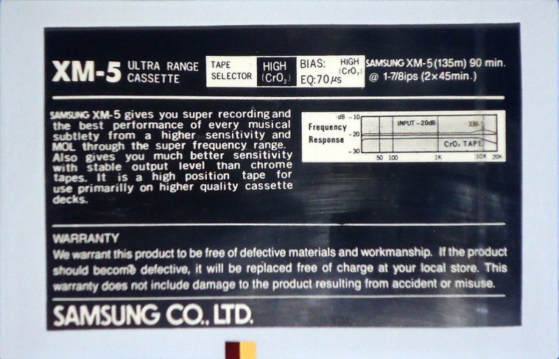 Compact Cassette:  Samsung - XM-5 90