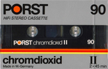 Compact Cassette Porst 90 Type II Chrome 1980 Germany