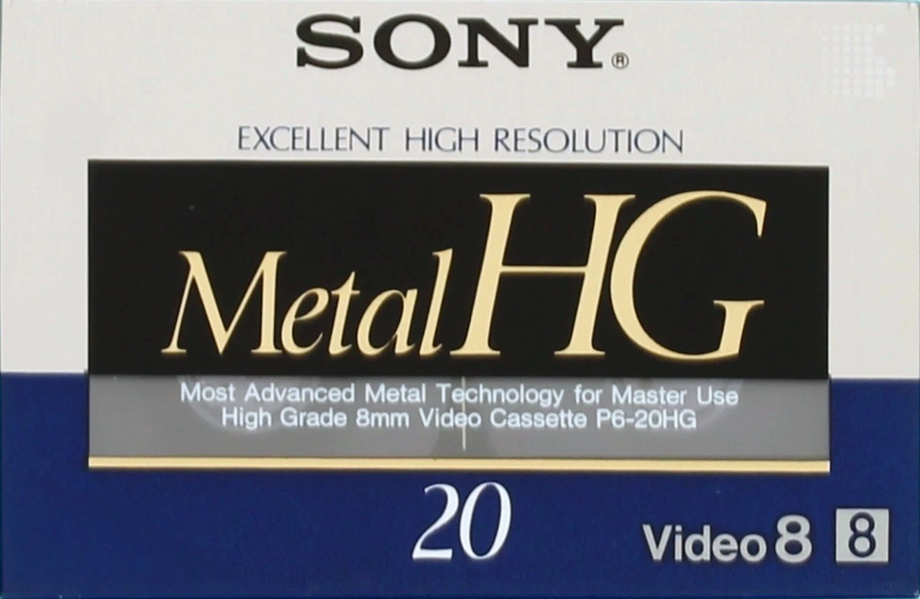 Video8, Hi8, Digital8 Sony HG 20 "P6-20HG" Type IV Metal 1989 Japan