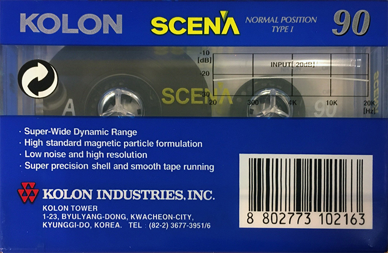 Compact Cassette Scena 90 "KOLON" Type I Normal 1988 Europe