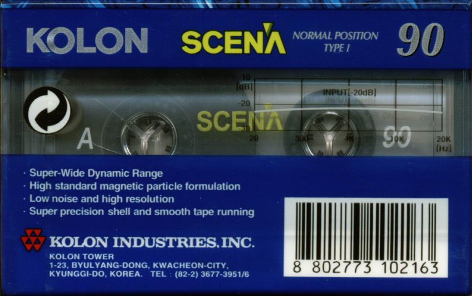 Compact Cassette Scena 90 "KOLON" Type I Normal 1988 Europe