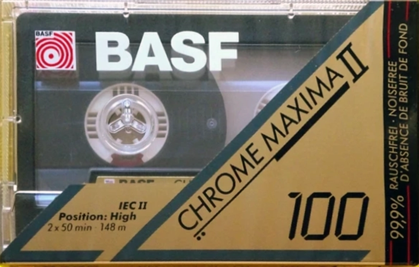 Compact Cassette BASF Chrome Maxima II 100 Type II Chrome 1991 Europe