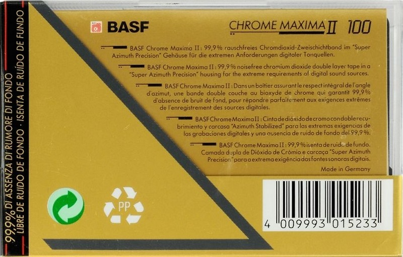 Compact Cassette: BASF  - Chrome Maxima II 100