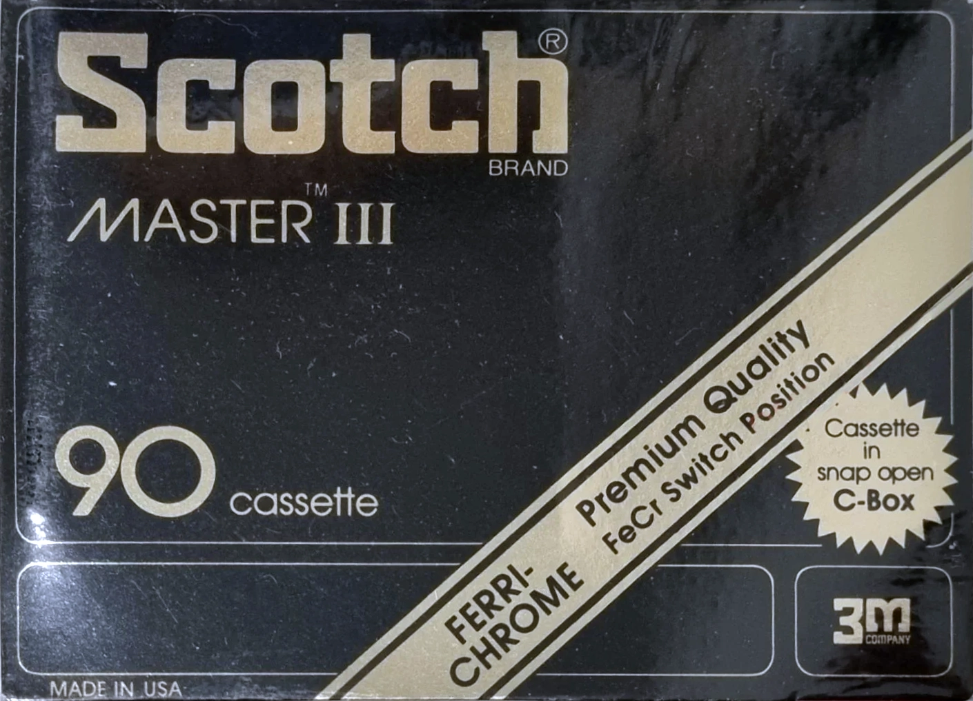 Compact Cassette Scotch Master III 90 Type III Ferro Chrome 1979 USA