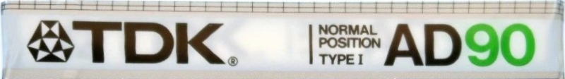 Compact Cassette TDK AD 90 Type I Normal 1984 Australia, Europe
