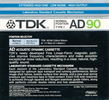 Compact Cassette TDK AD 90 Type I Normal 1984 Australia, Europe