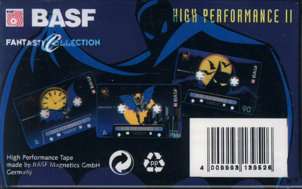 Compact Cassette BASF High Performance II 90 "Batman Edition I" Type II Chrome 1995 Europe