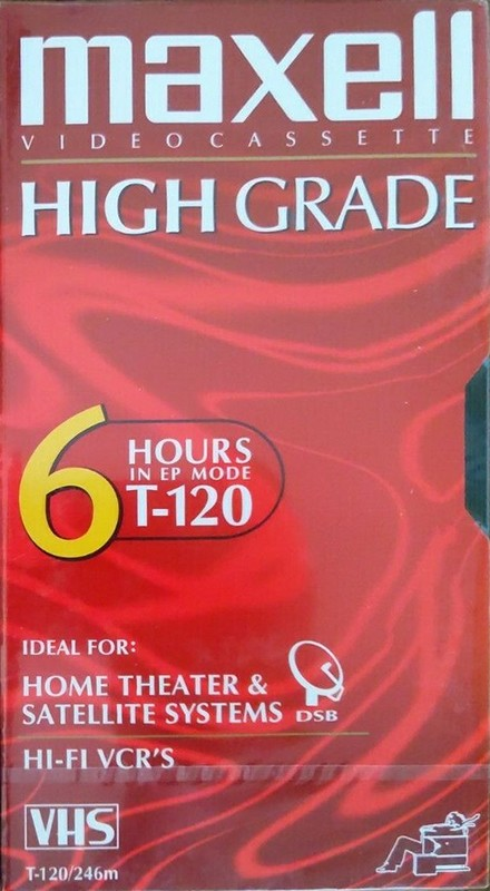VHS, Video Home System Maxell High Grade 120 Type I Normal 2002 North America