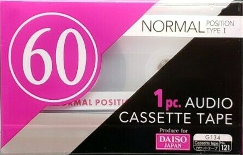 Compact Cassette Daiso G134 60 "No. 121 K-15-10" Type I Normal 2004 Japan
