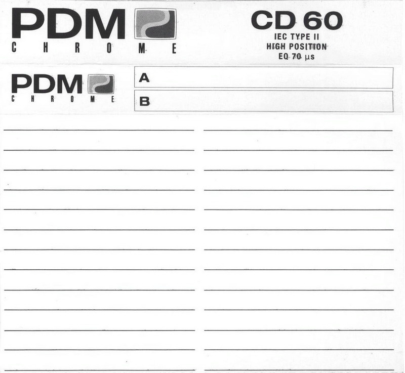 Compact Cassette:  PDM - CD II 60