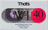 Compact Cassette Thats OW-1 40 Type I Normal 1991 Japan
