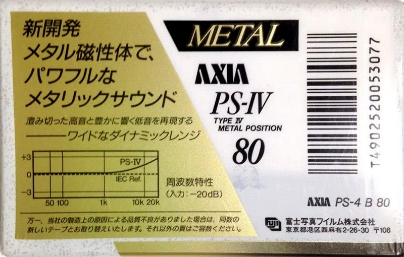 Compact Cassette: FUJI AXIA - PS-IV 80