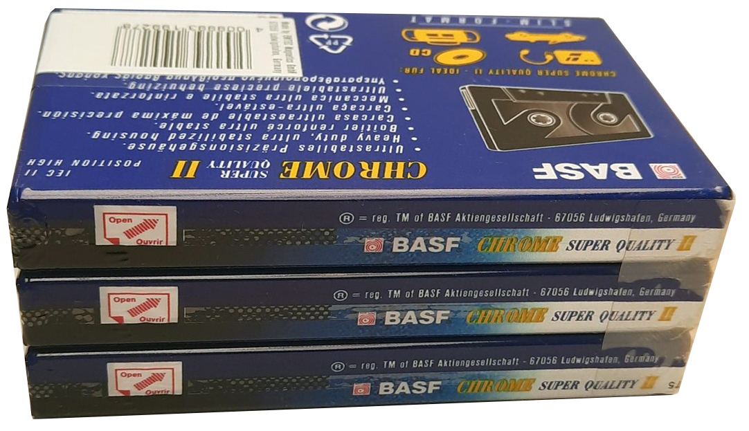 3 pack Emtec Chrome Super Quality II 90 Type II Chrome 2000 Europe