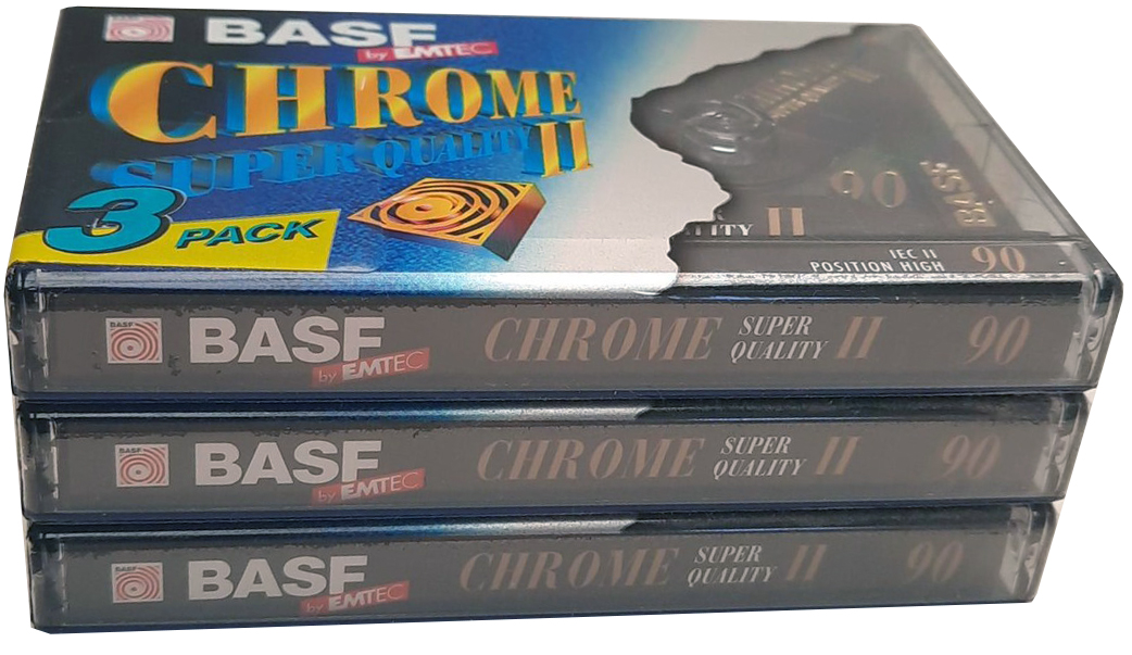 3 pack Emtec Chrome Super Quality II 90 Type II Chrome 2000 Europe