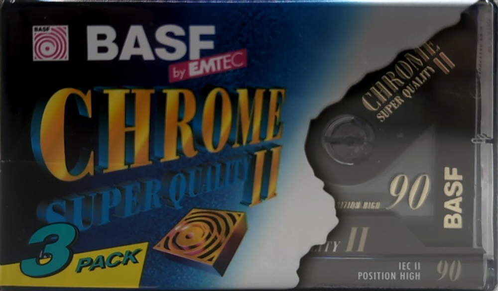 3 pack Emtec Chrome Super Quality II 90 Type II Chrome 2000 Europe